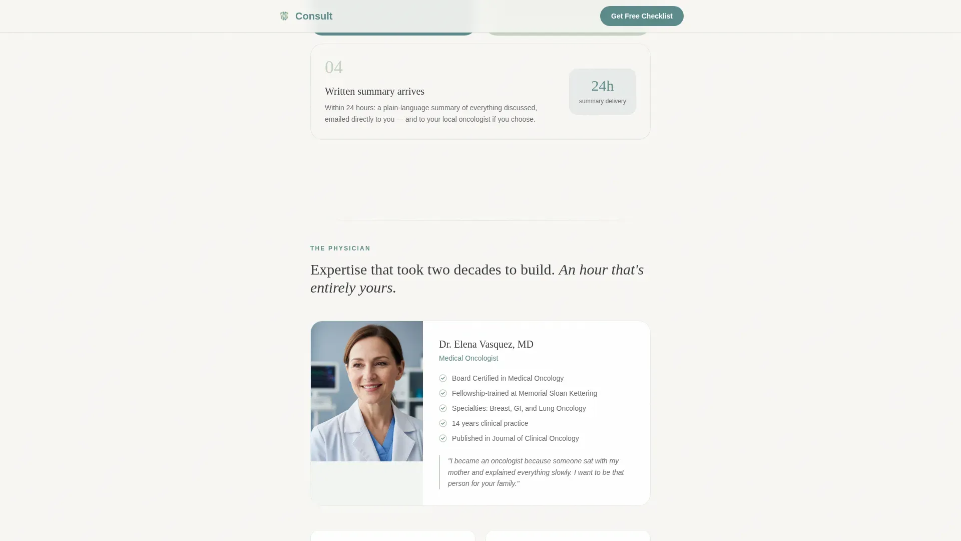 Oncologist Reviews Website Template