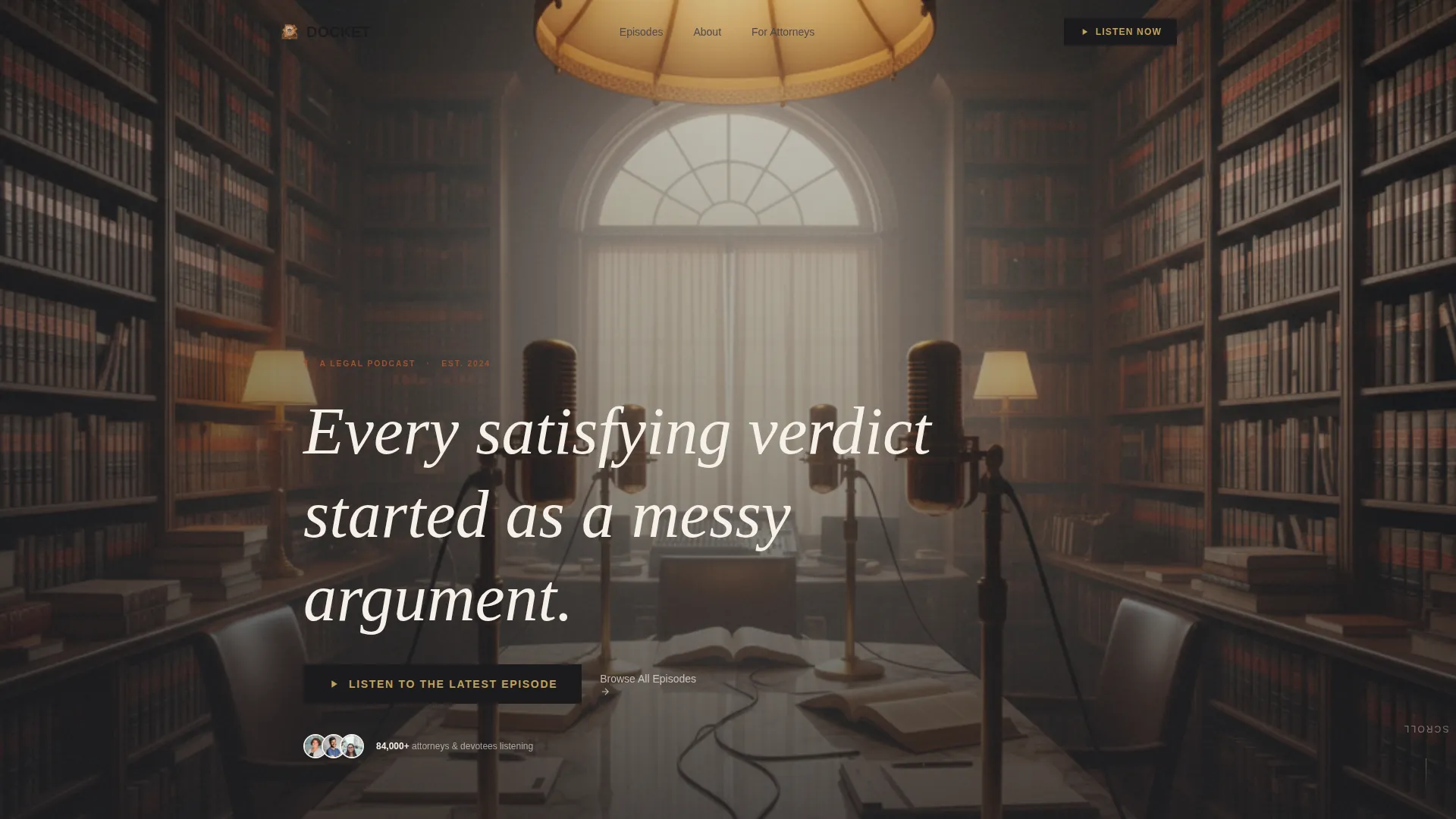 Legal Podcast Editorial Landing Page Template