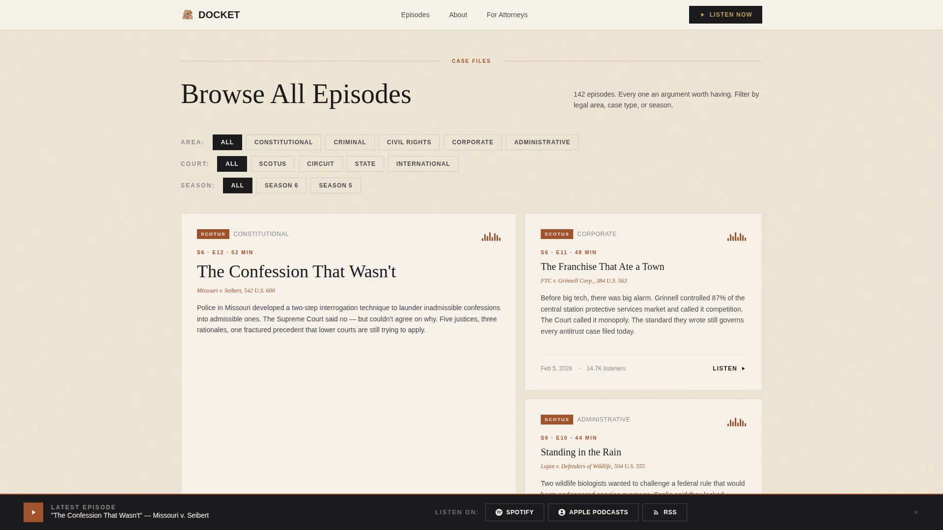 Legal Podcast Editorial Landing Page Template