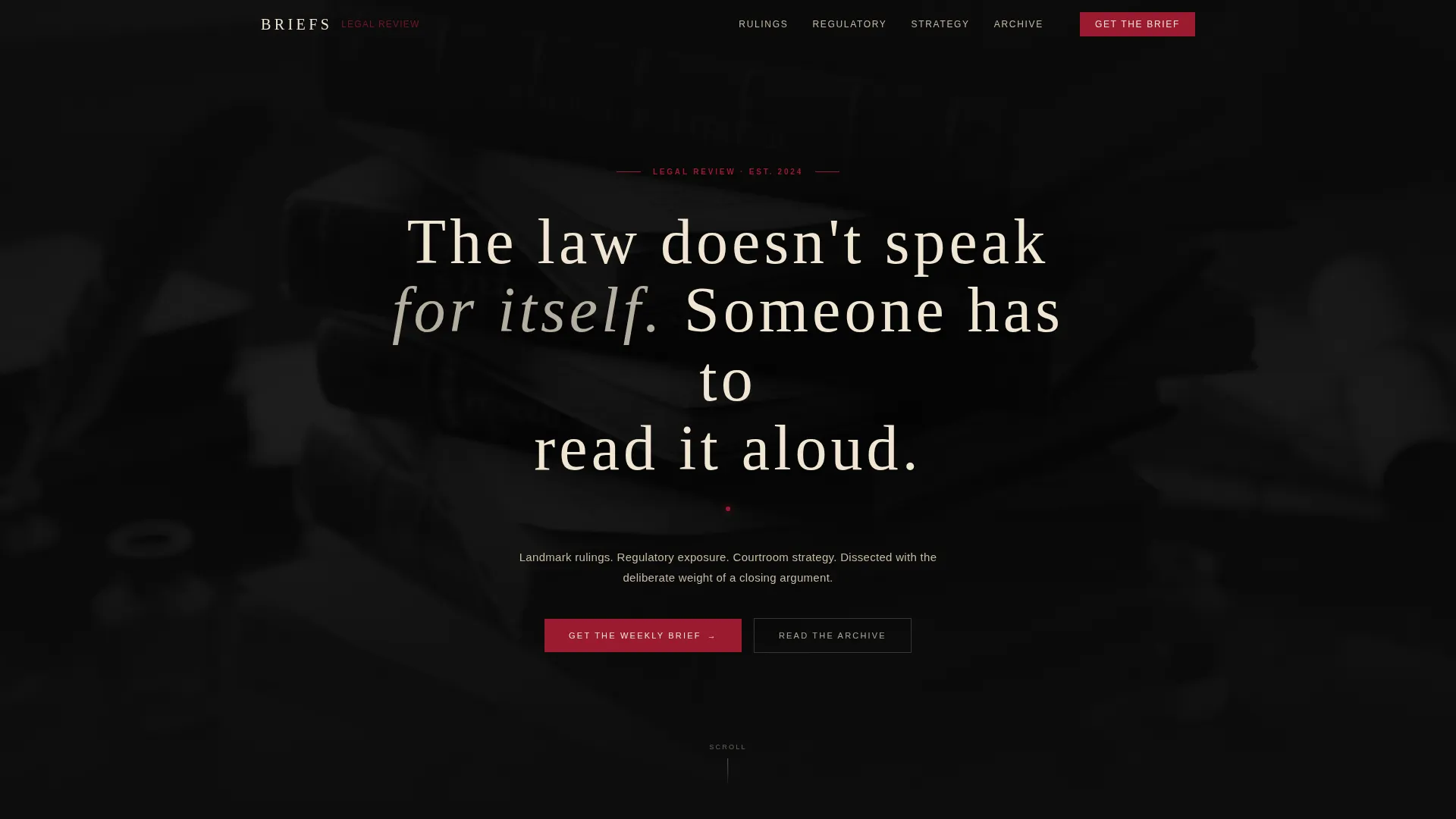 Legal Blog Landing Page Template for Editorial Teams