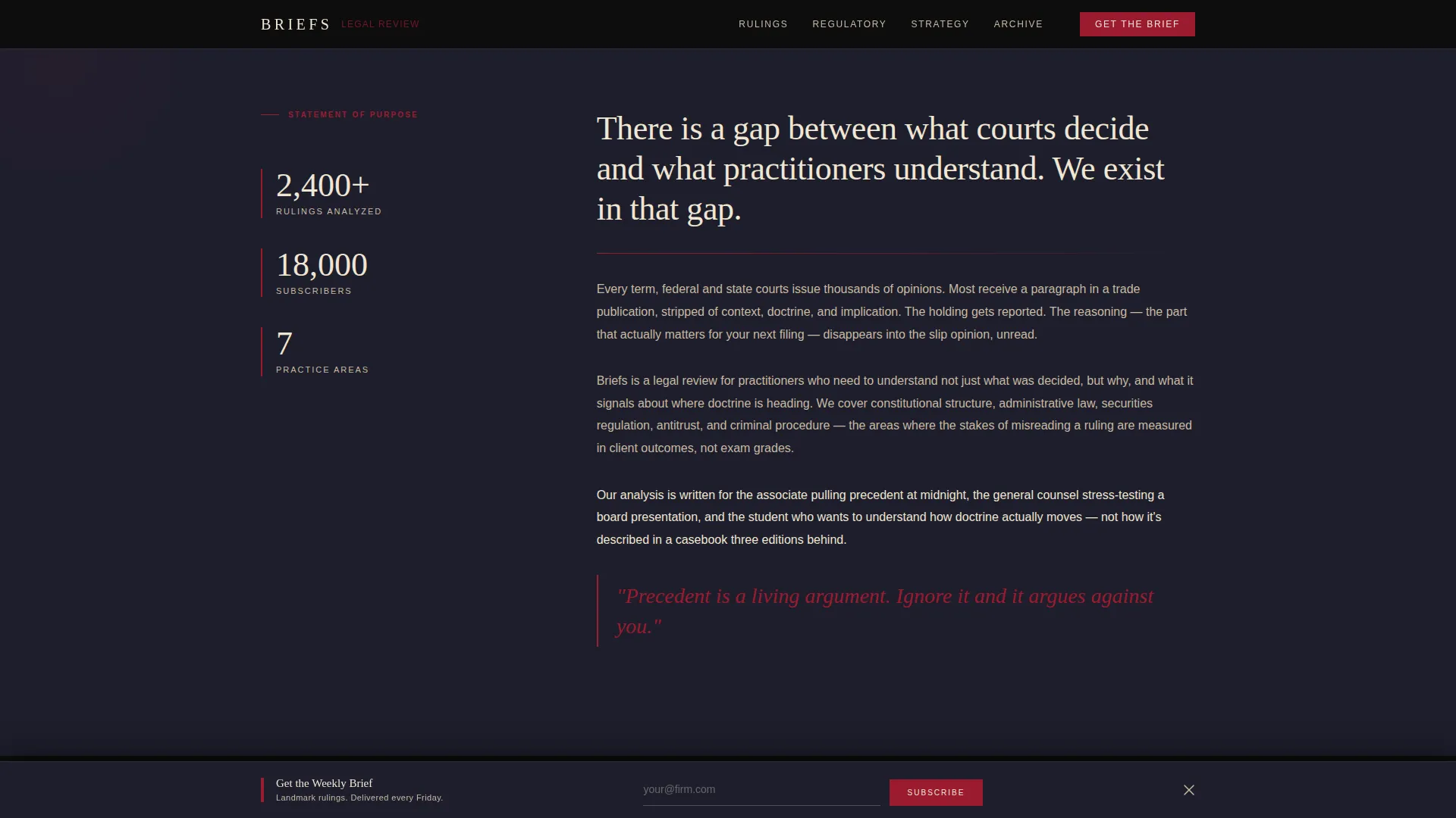 Legal Blog Landing Page Template for Editorial Teams