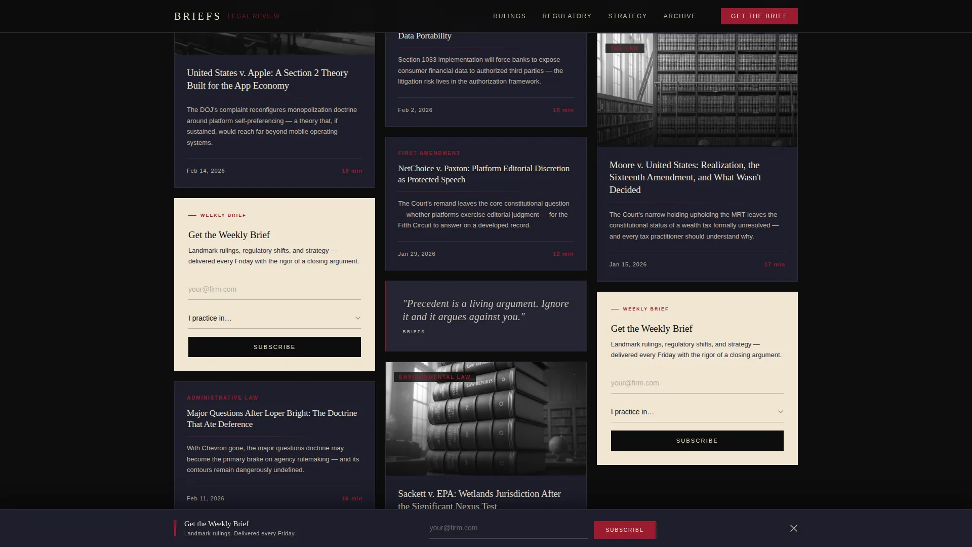 Legal Blog Landing Page Template for Editorial Teams