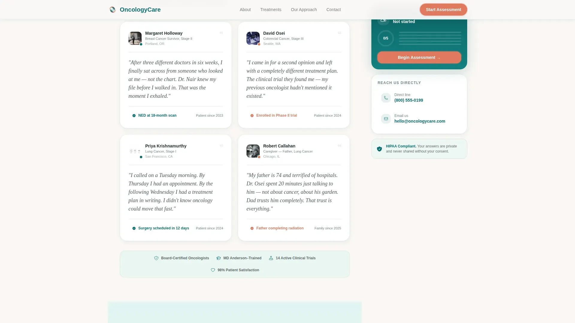 Oncology Medicine Professional Website Template