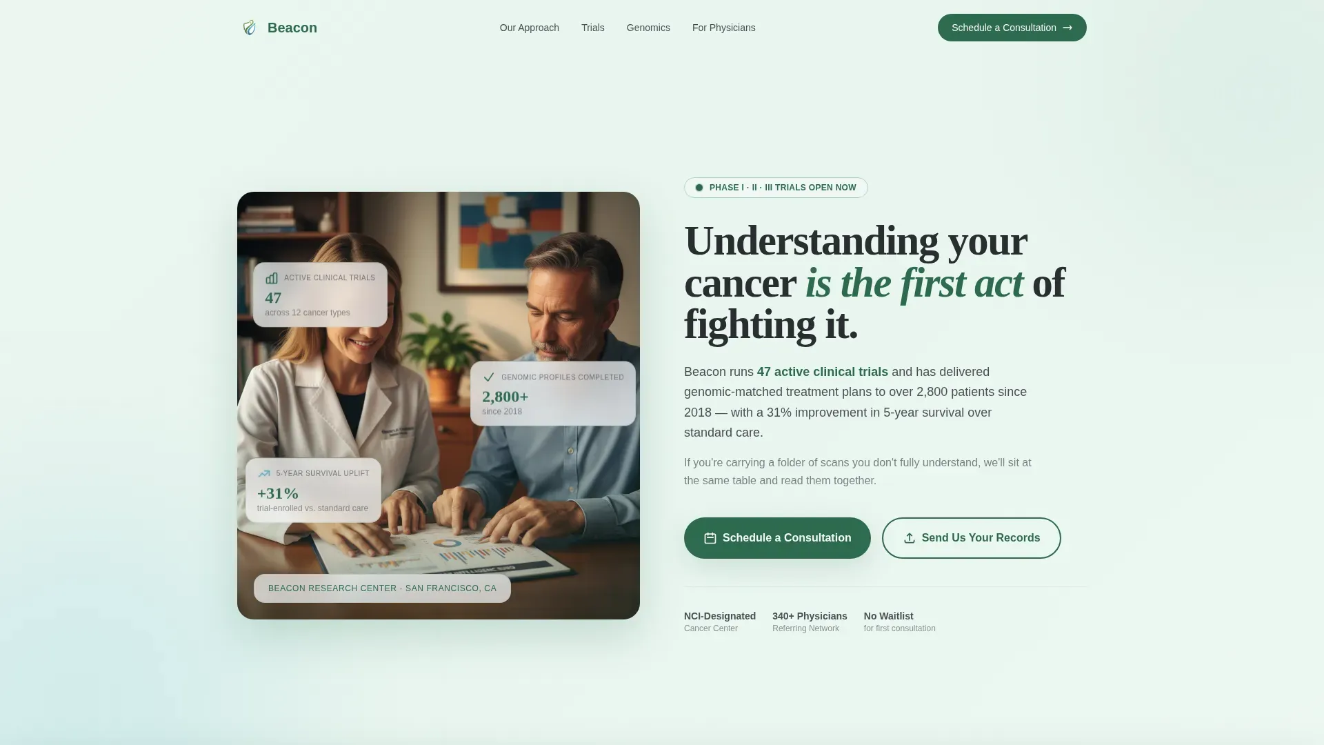 Oncology Medicine Education Website Template