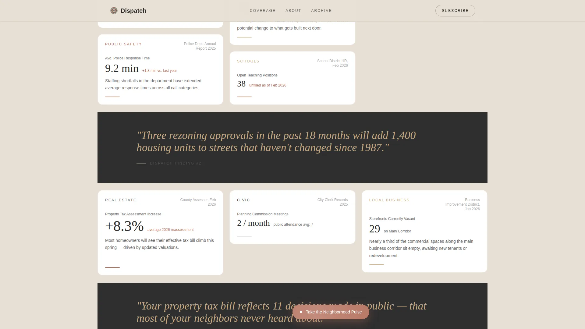 Local Community News Landing Page Template