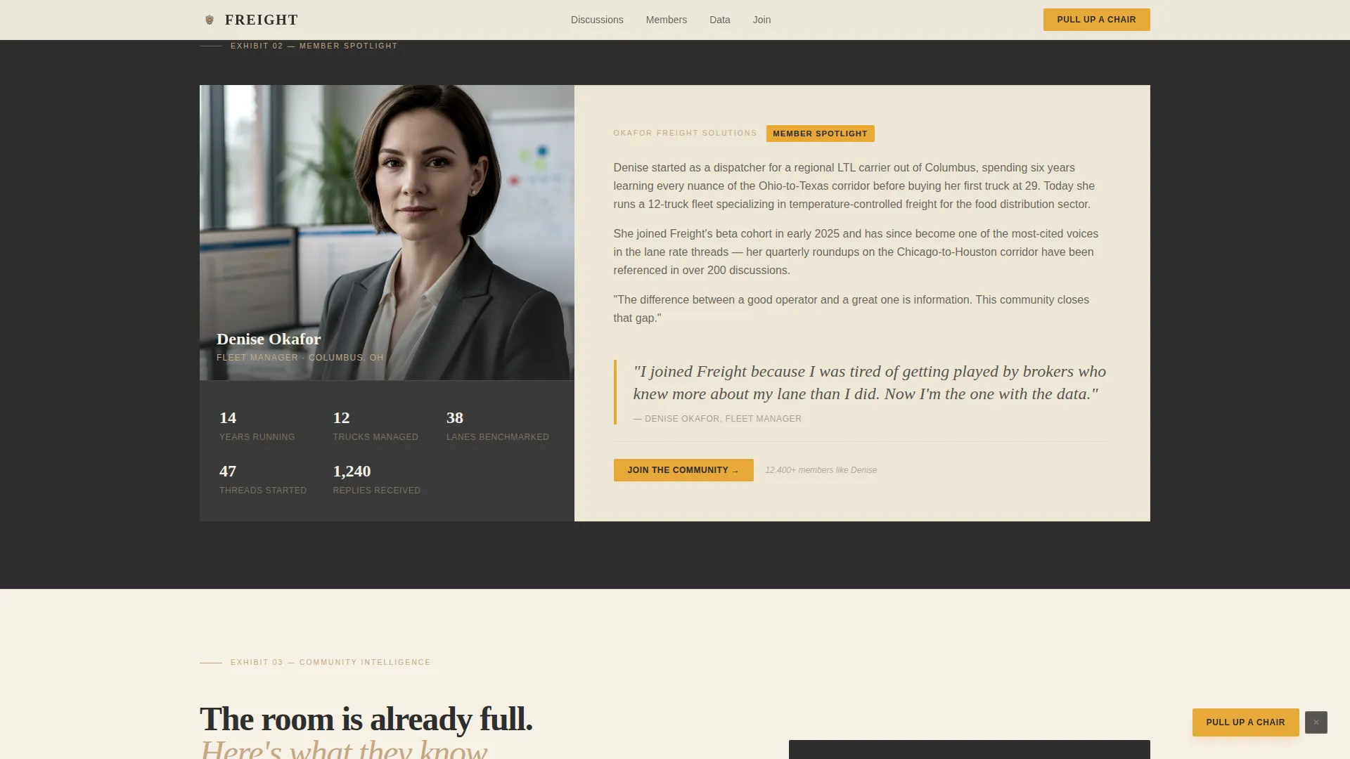 Logistics Community Forum Landing Page Template