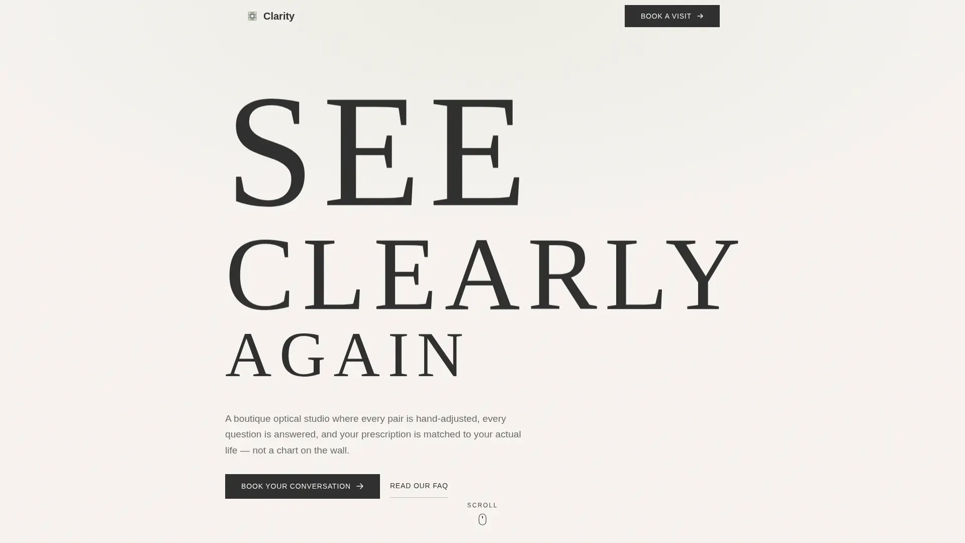 Eye Care & Optometry Advanced Booking Website Template