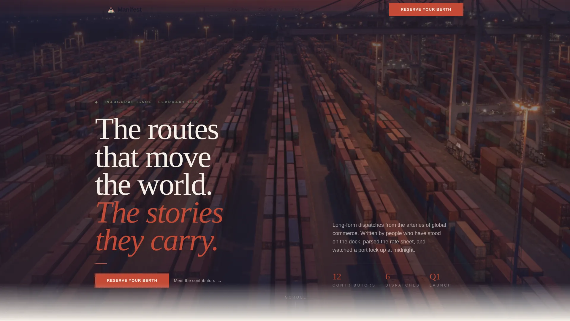 Logistics Industry Landing Page Template