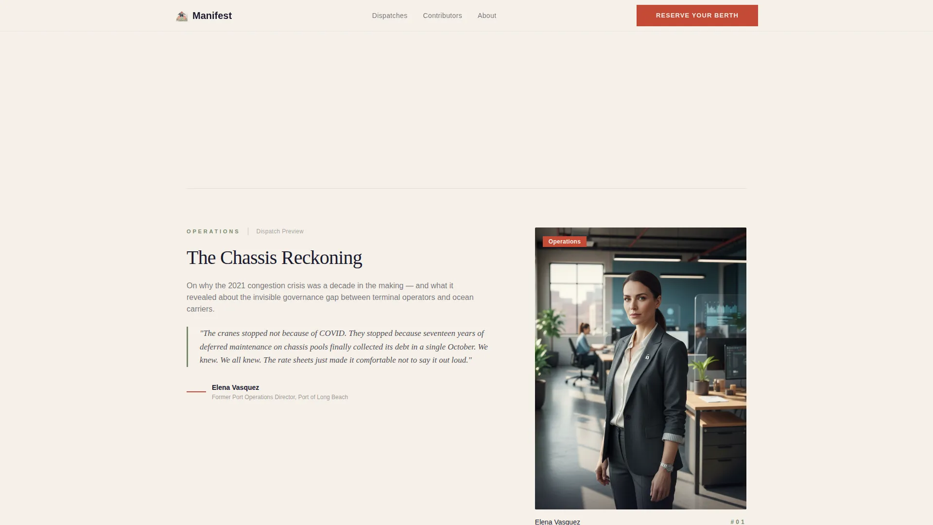 Logistics Industry Landing Page Template
