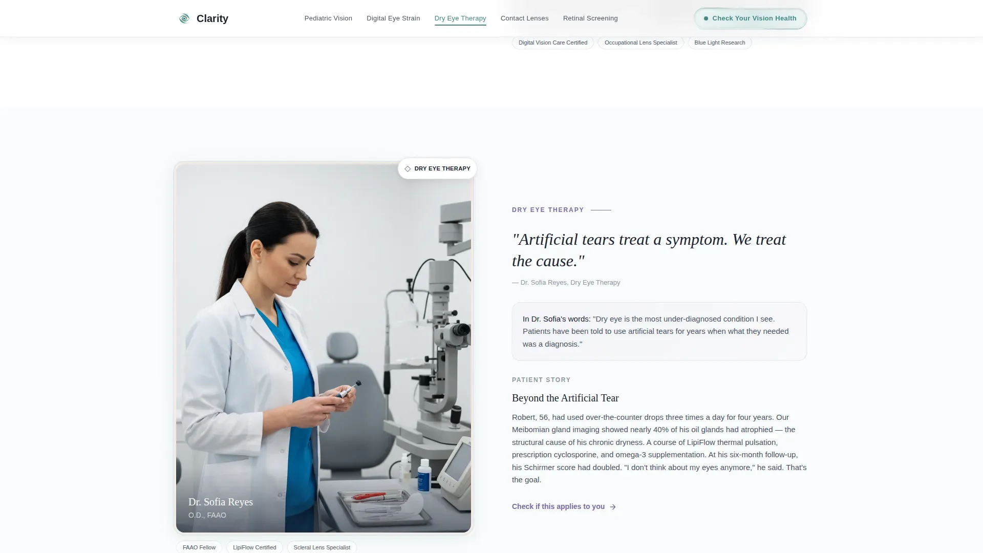 Eye Care & Optometry Booking Website Template