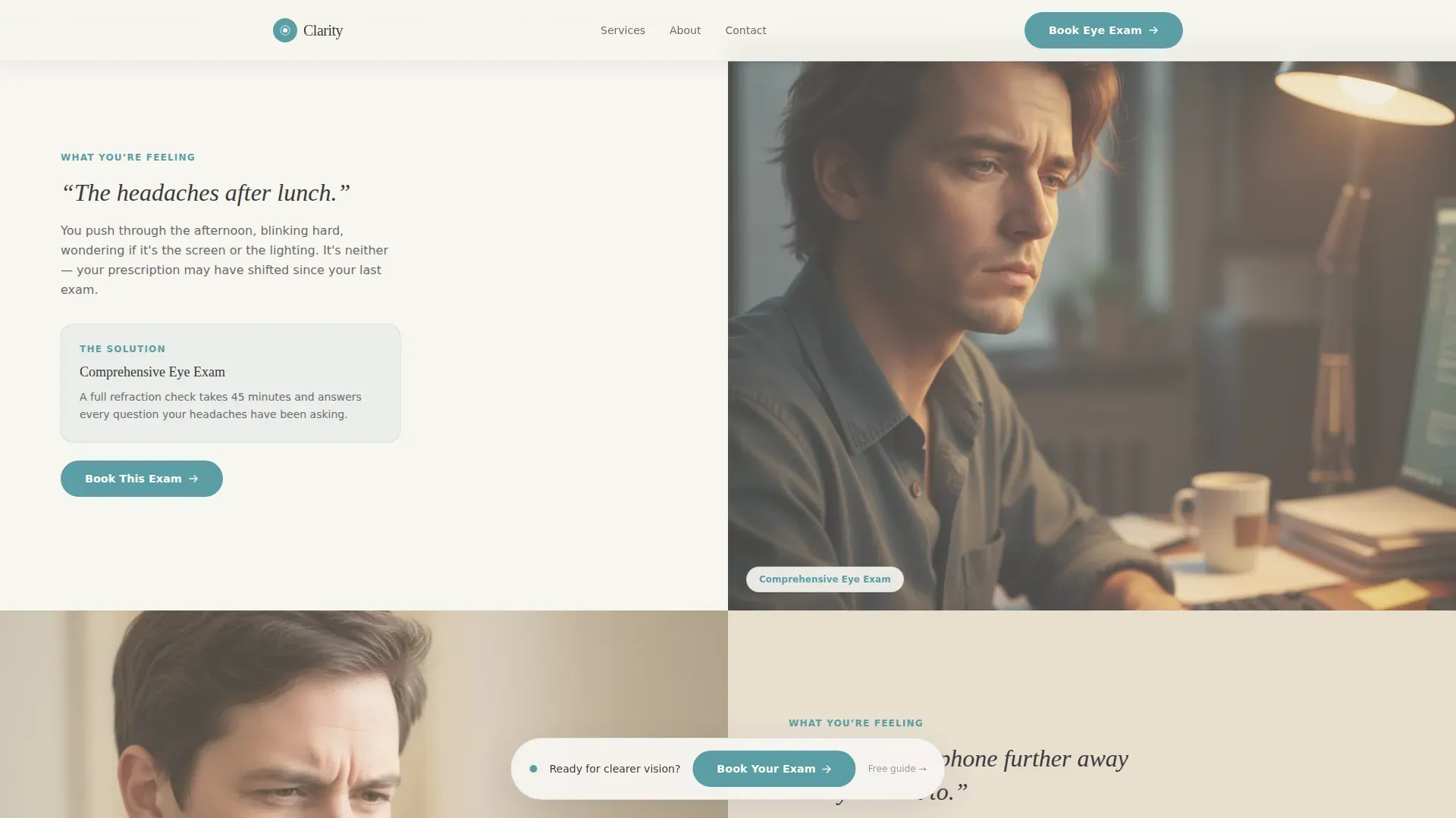 Optometrist Specialist Booking Website Template