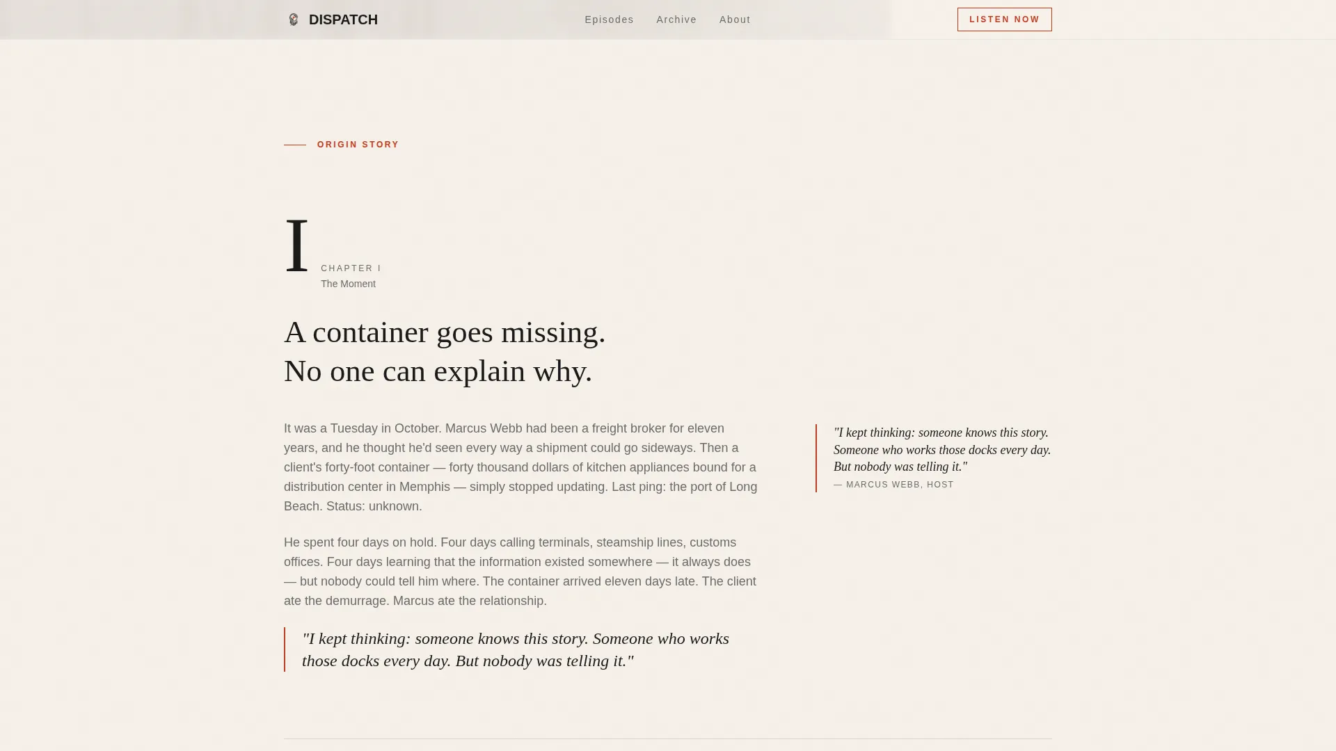 Logistics Podcast Landing Page Template