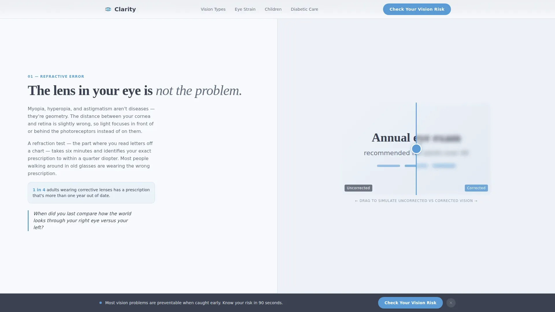 Optometrist Booking Website Template