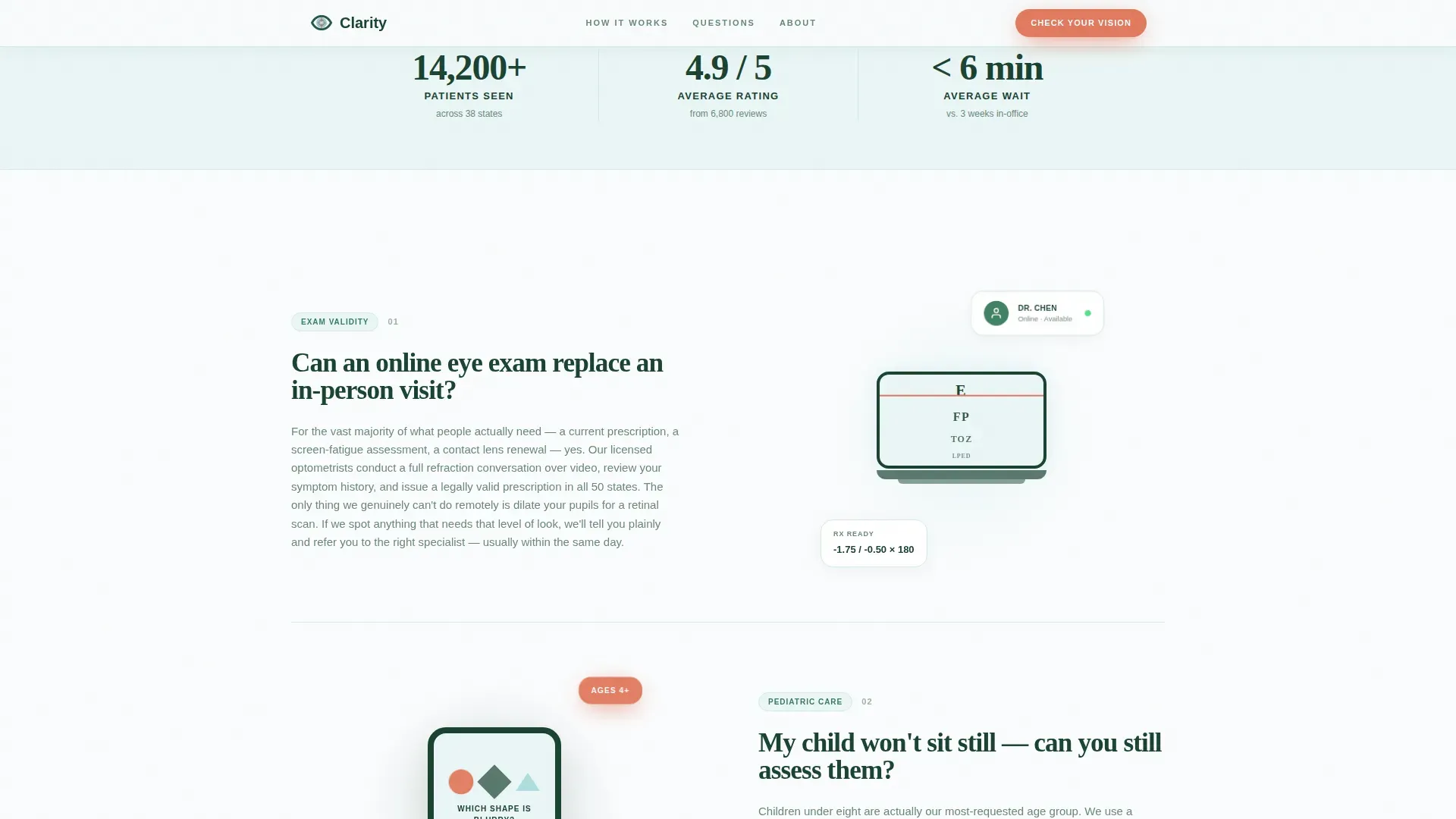Optometrist Booking Website Template