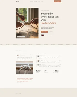 Macramé & Fiber Art Community Landing Page Template