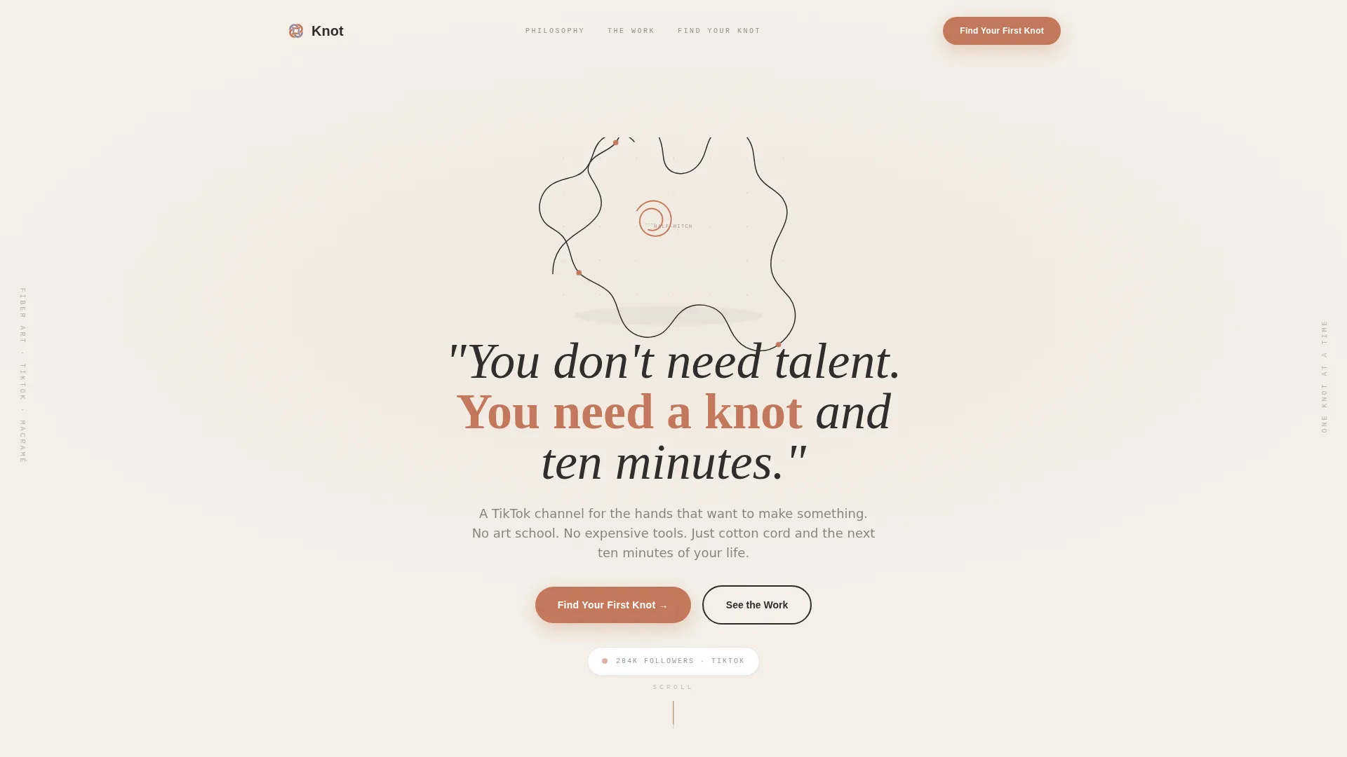Macramé & Fiber Art TikTok Landing Page Template