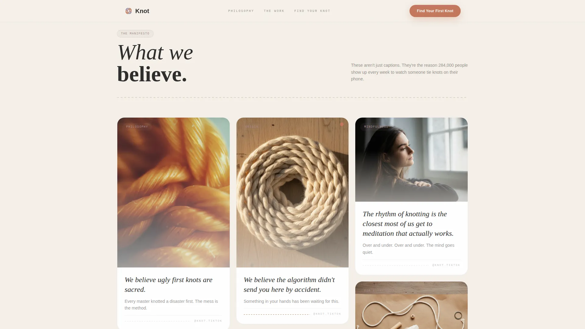 Macramé & Fiber Art TikTok Landing Page Template