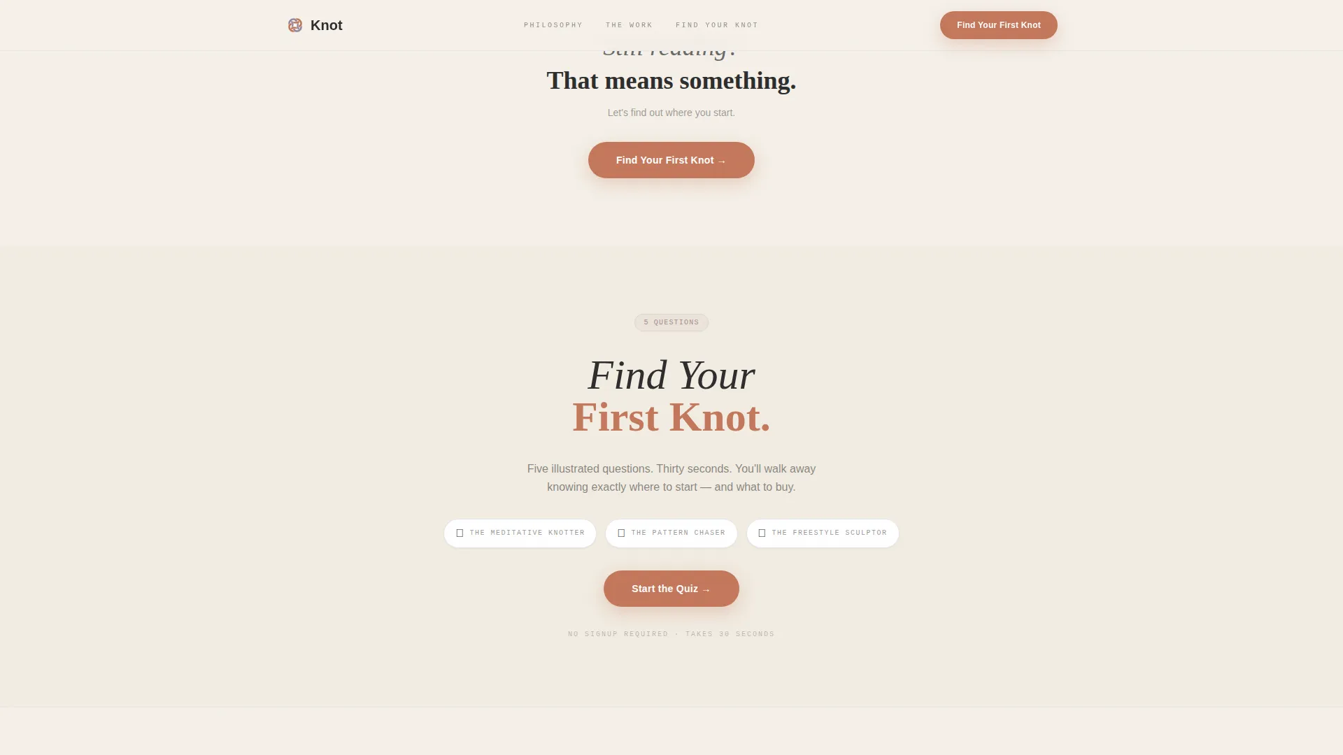 Macramé & Fiber Art TikTok Landing Page Template