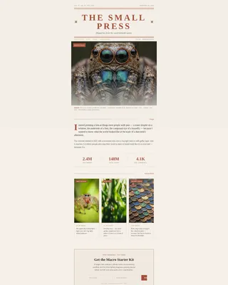 Macro Photography Landing Page Template