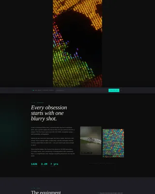 Cinematic Macro Photography Landing Page Template