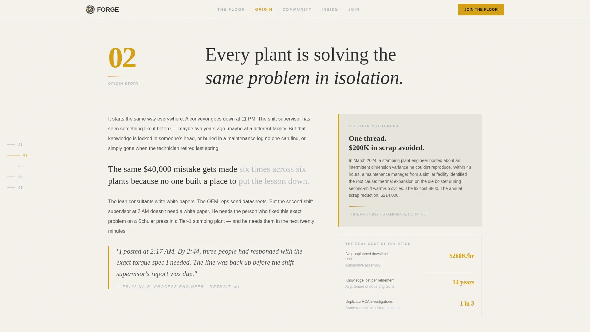 Manufacturing Community Forum Landing Page Template
