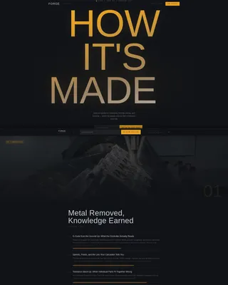 Cinematic Manufacturing Blog Waitlist Landing Page