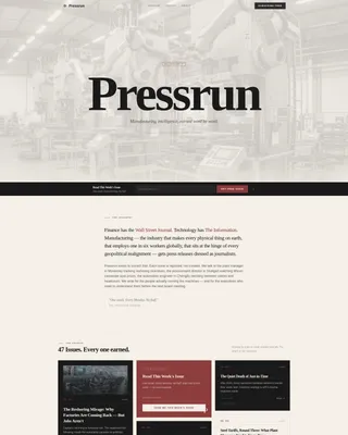 Bold Manufacturing Newsletter Landing Page