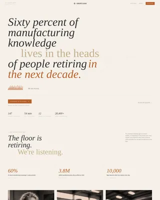 Manufacturing Podcast Editorial Landing Page Template