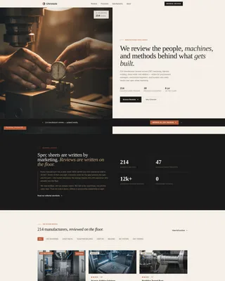 Manufacturing Review Blog Landing Page Template
