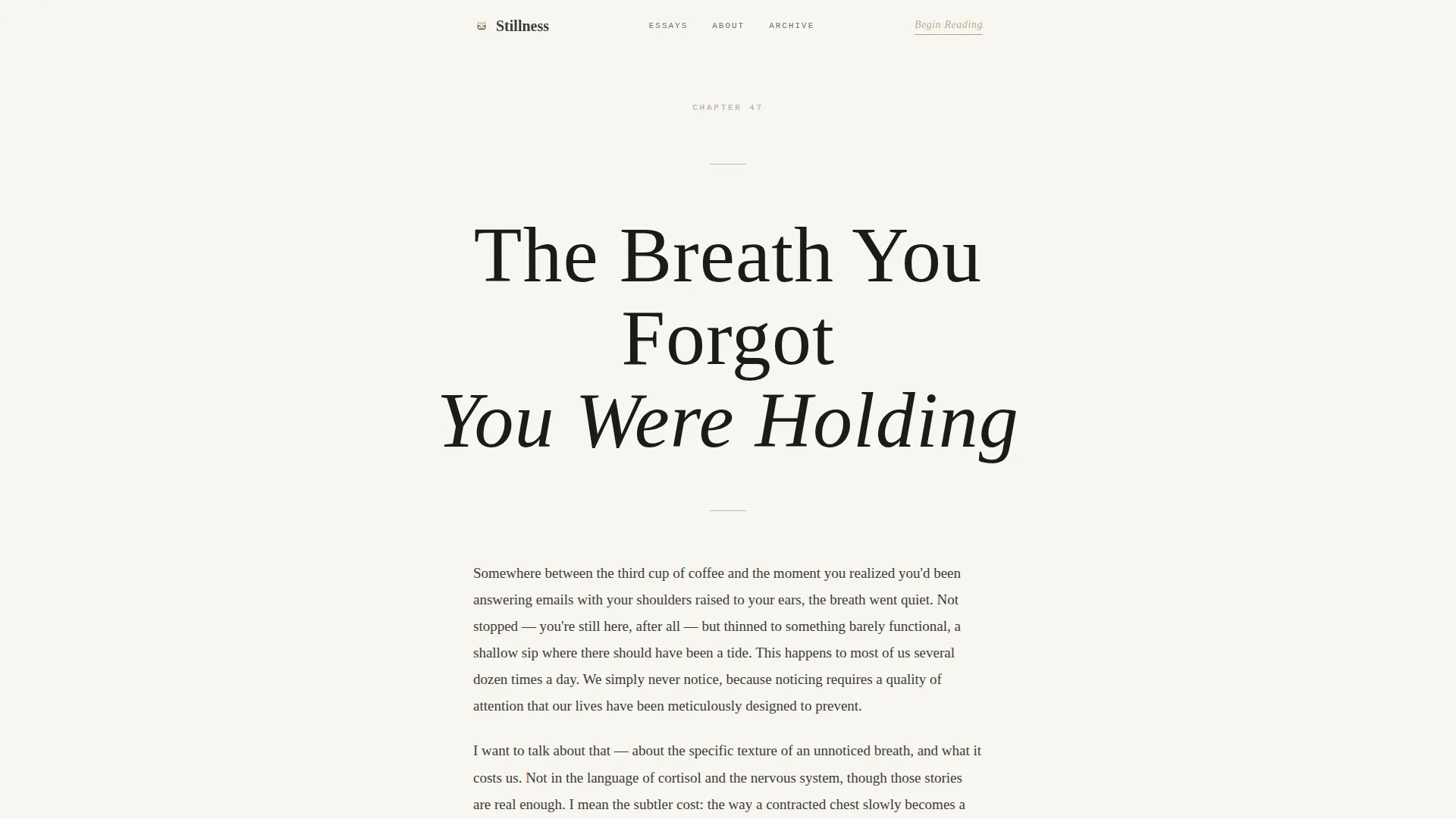 Contemplative Mindfulness Blog Landing Page Template