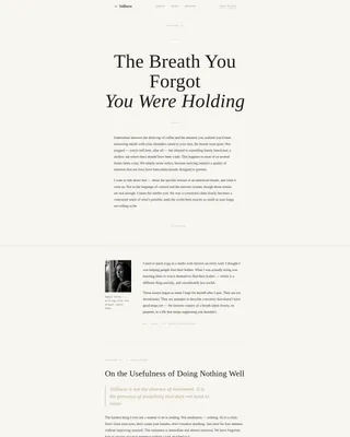 Contemplative Mindfulness Blog Landing Page Template