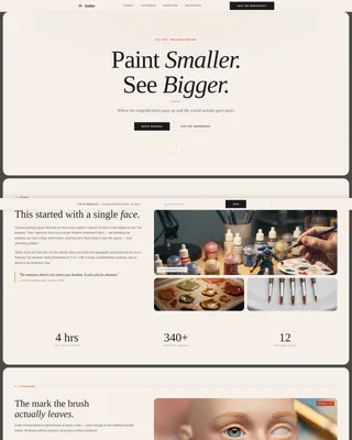 Hobby & Passion Content Portfolio & Case Study Website Template
