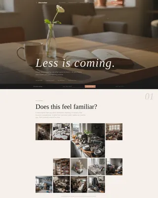 Minimalism & Decluttering Instagram Landing Page