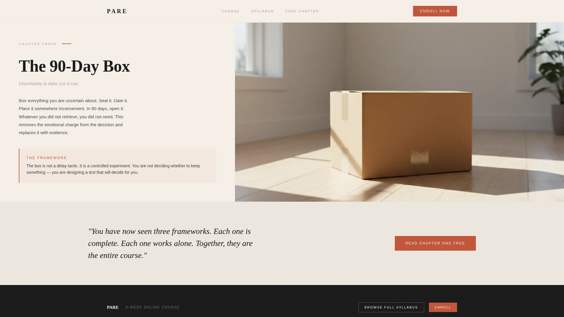 Elegant Decluttering Course Landing Page Template