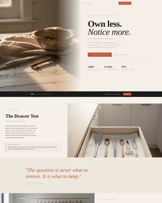 Elegant Decluttering Course Landing Page Template