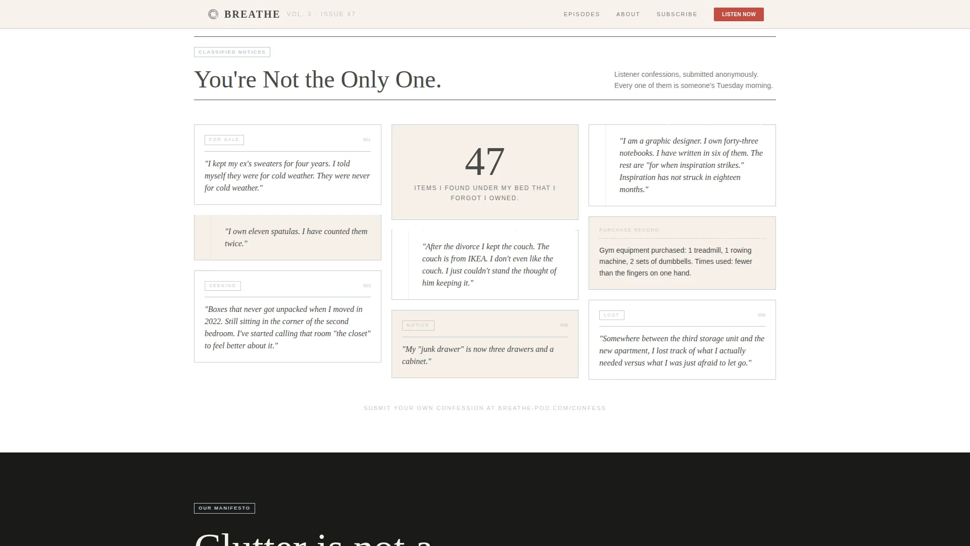 Minimalism Podcast Landing Page Template