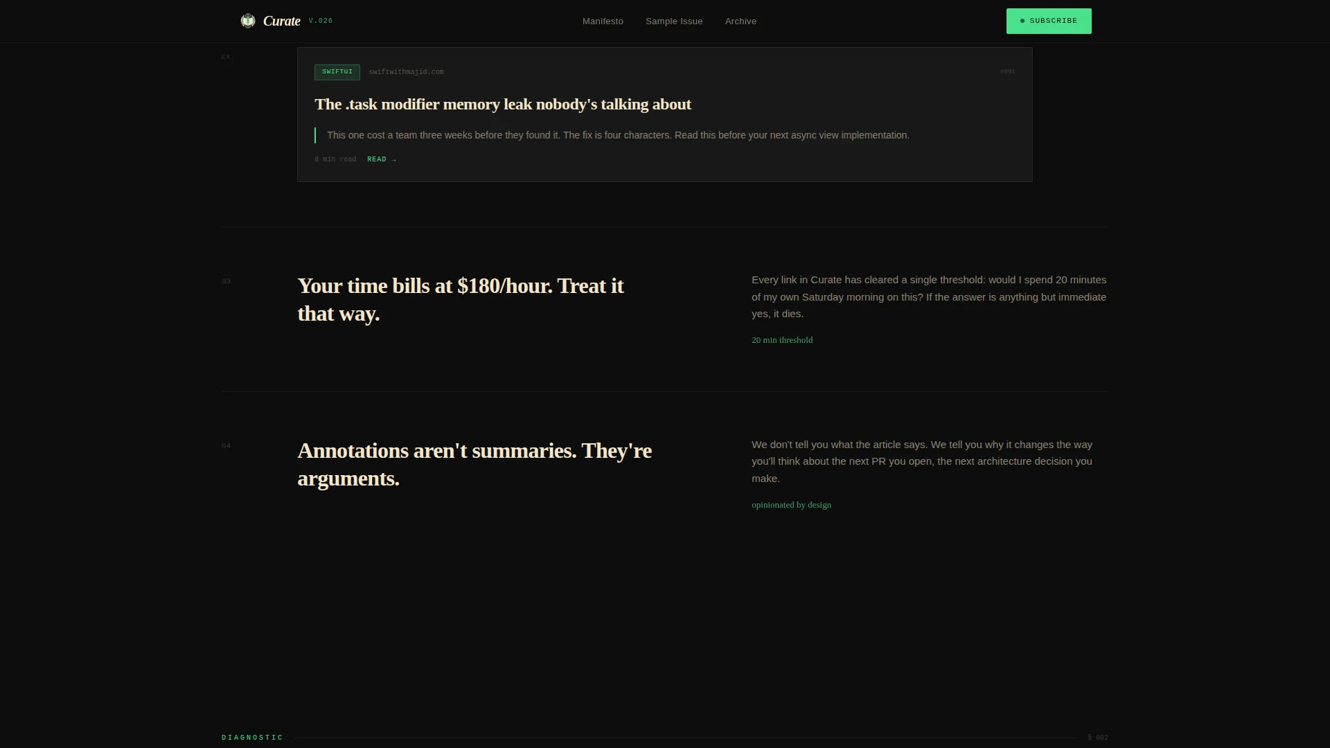 Cinematic Dark Mobile Dev Newsletter Landing Page