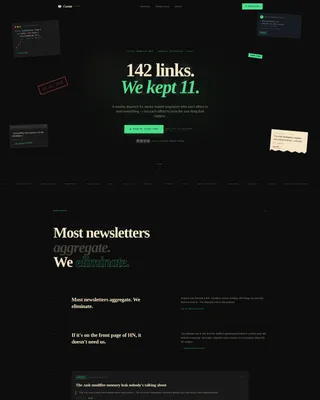 Cinematic Dark Mobile Dev Newsletter Landing Page