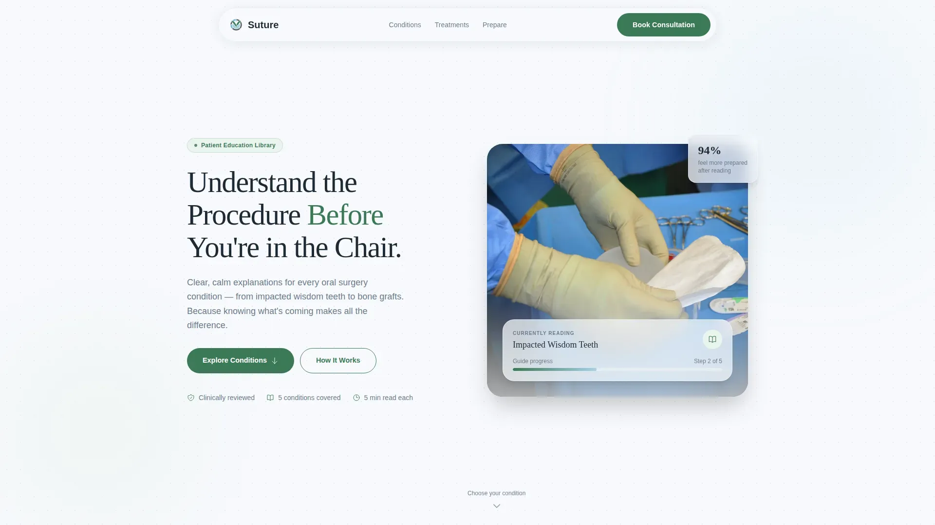 Oral Surgeon Patient Education Landing Page Template