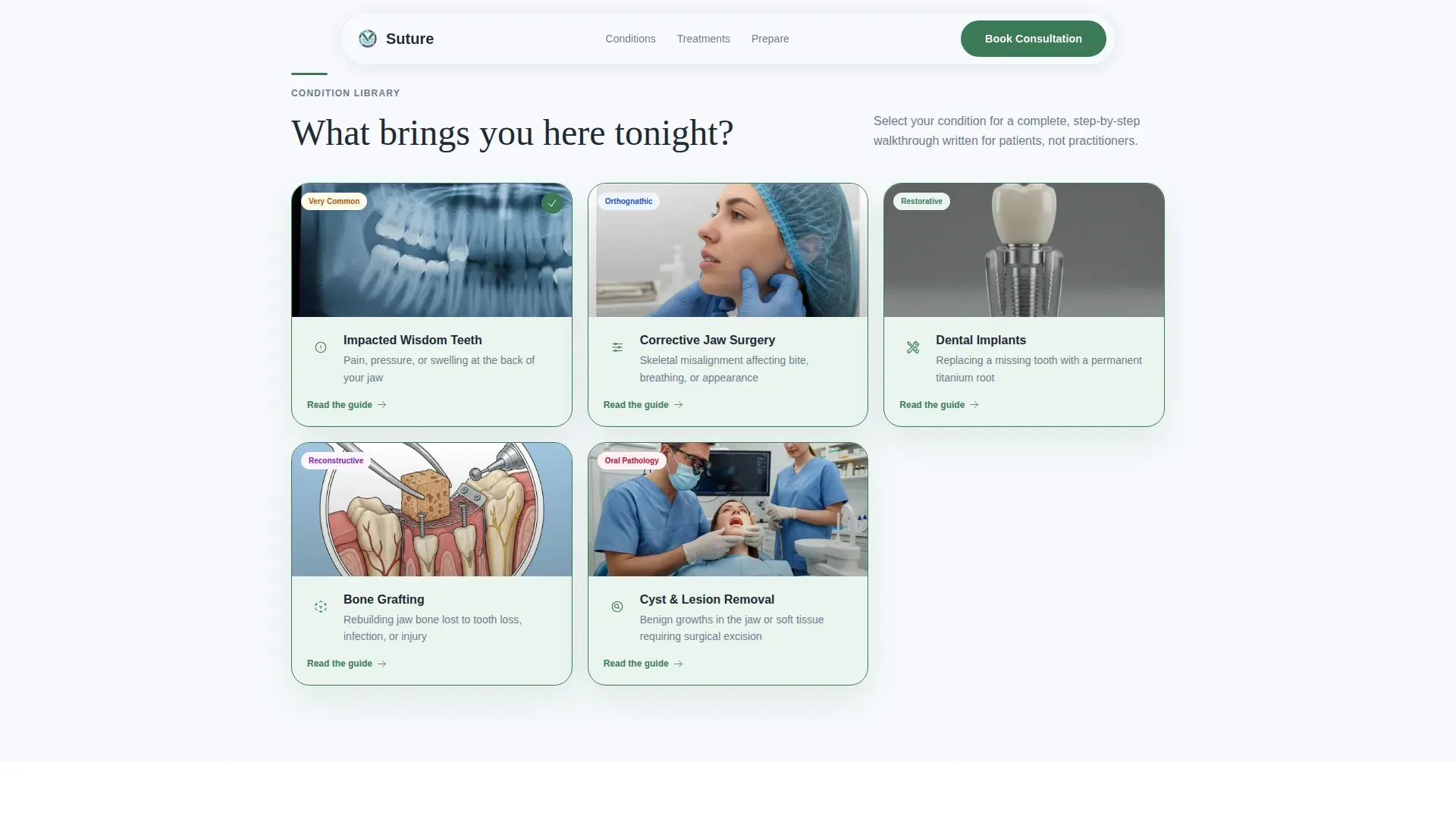 Oral Surgeon Patient Education Landing Page Template
