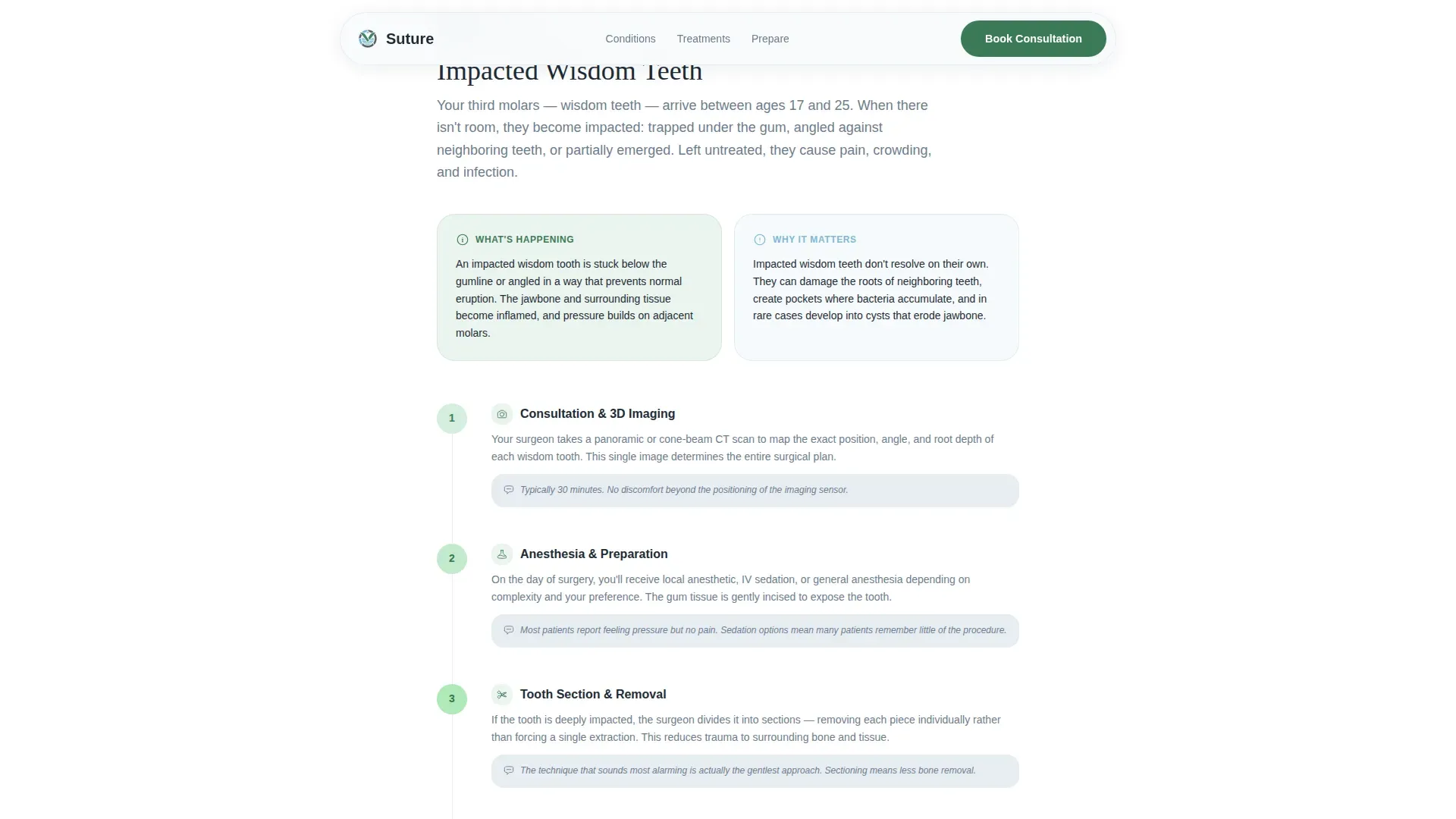 Oral Surgeon Patient Education Landing Page Template
