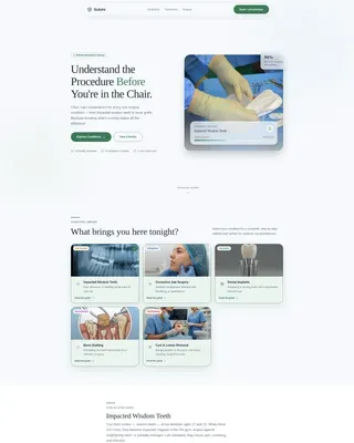Oral Surgeon Patient Education Landing Page Template