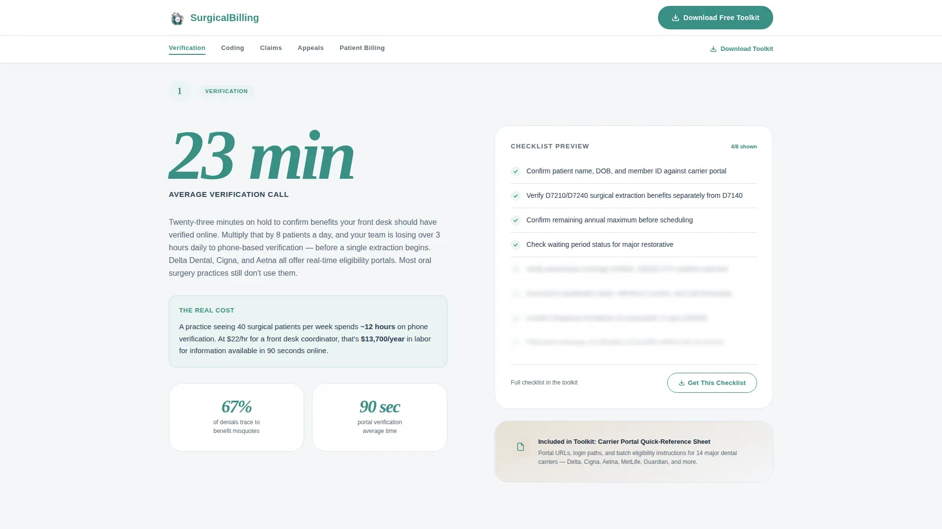 Streamlined Oral Surgeon Landing Page Template