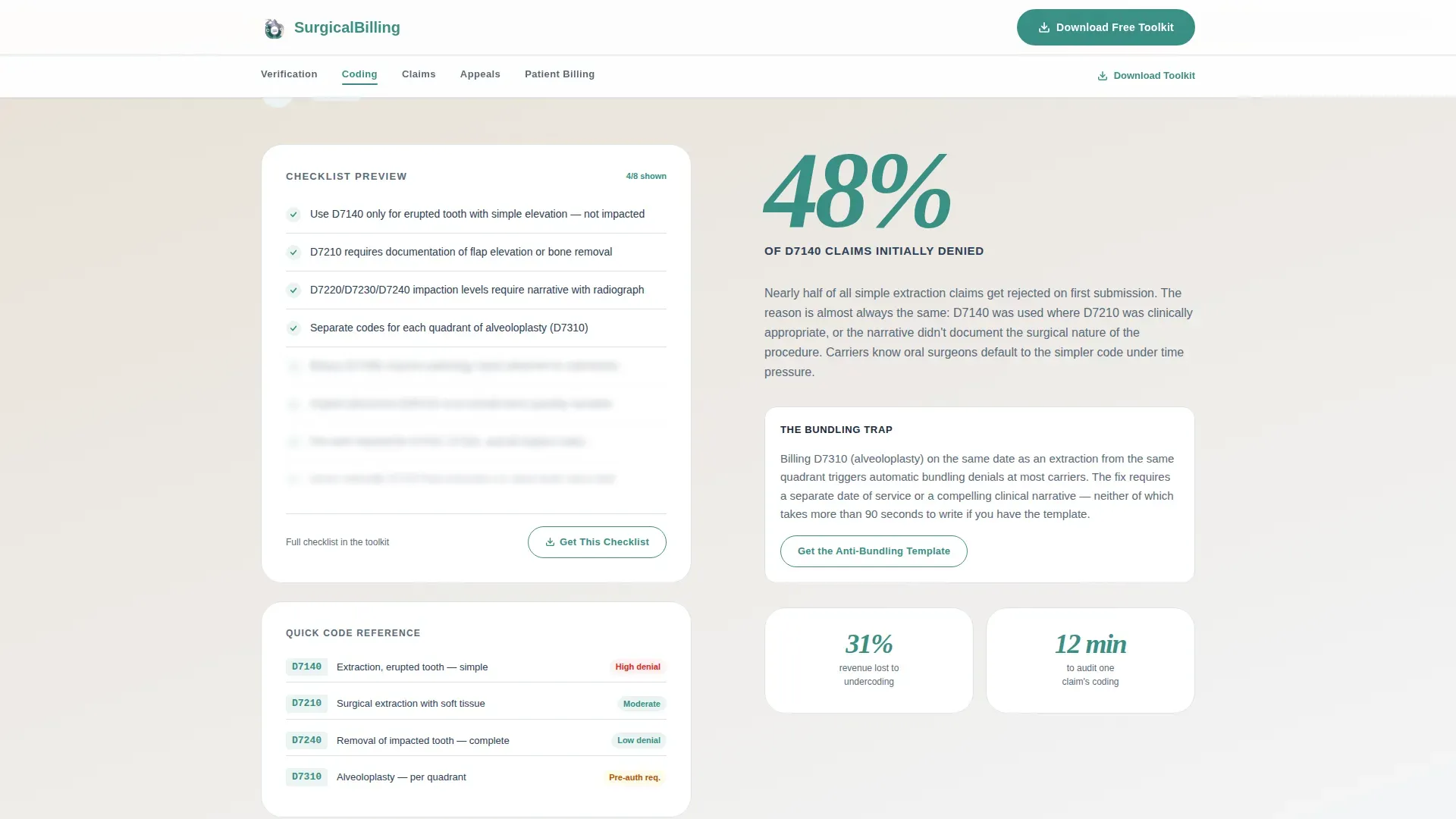 Streamlined Oral Surgeon Landing Page Template