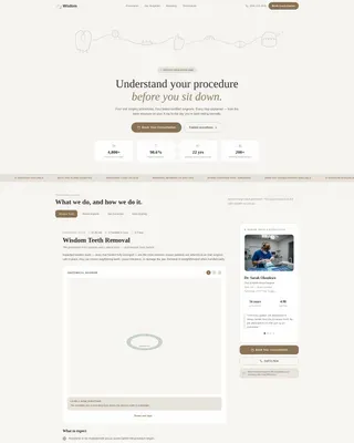 Oral Surgeon Landing Page Template for Patient Education