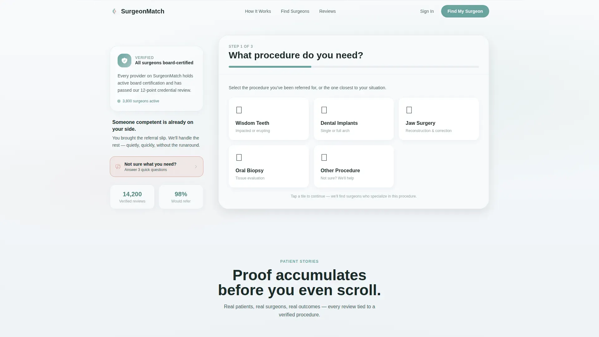 Oral Surgeon Reviews Website Template