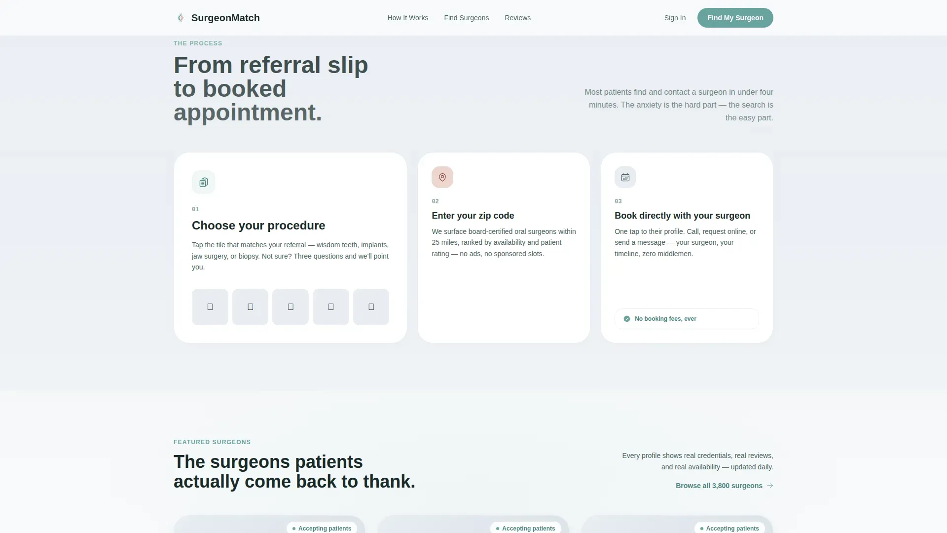 Oral Surgeon Reviews Website Template