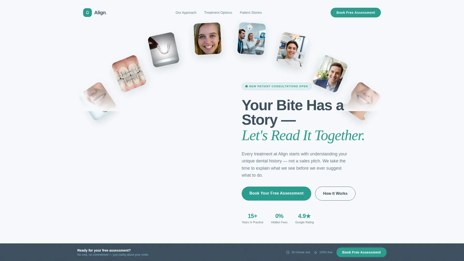 Orthodontist Free Assessment & Patient Education Website Template
