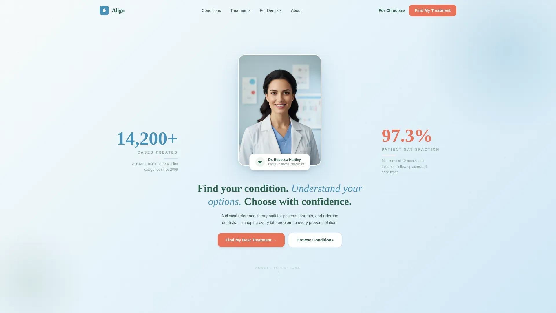 Orthodontic Treatment Guide & Bite Condition Website Template