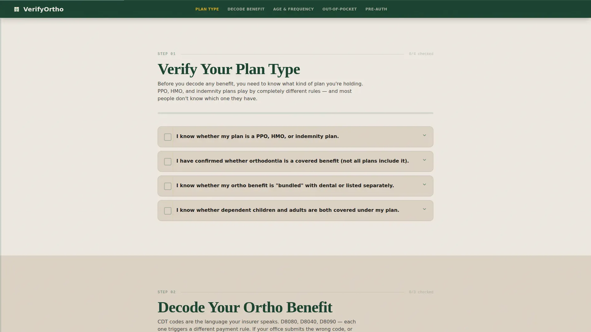 Orthodontist Insurance Verification Website Template